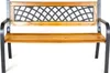 A garden bench shown from the front against a white background. Anteprima dell’immagine prodotto