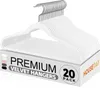 20 Kleiderbügel Samt 45 x 23,8 x 0,6 cm, weiß Produktbild-Vorschau 1