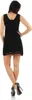 Damen Minikleid Kleid Dress mit Pailetten; Schwarz/S/M Produktbild-Vorschau 3
