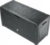 A dark grey plastic storage box with a textured lid and sides, shown from a slightly elevated angle against a white background. Produktbild-Vorschau