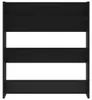 vidaXL Scarpiera a muro nera 80x18x90 cm in materiale Anteprima dell’immagine prodotto 5
