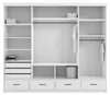 Krudox LOP Kleiderschrank Schiebetür Weiß 250x245x62 cm mit Produktbild-Vorschau 3