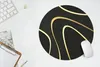 MuchoWow® Mauspad Mousepad Goldene Wellen auf schwarzem Produktbild-Vorschau 5
