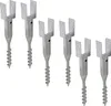 6x U-Profil Bodenhülse zum Einschrauben 8x8 cm 67,5 cm Produktbild-Vorschau 1