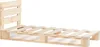 sunnypillow 90x200 cm Palettenbett mit Kopfteil Holzbett Produktbild-Vorschau 3