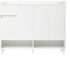 A white sideboard with four doors and open shelving at the bottom, shown against a white background. Anteprima dell’immagine prodotto