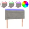 The Living Store LED Kopfteil Hellgrau 80x5x78/88 cm Samt Produktbild-Vorschau 2