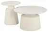 home24 Couchtisch - 2er-Set - Keramik / Metall - Cremeweiß Produktbild-Vorschau 1