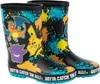 A pair of children's rain boots with a Pokemon theme. Voir les images du produit