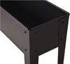 A close-up view of a black metal raised garden bed. Produktbild-Vorschau