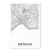 MuchoWow® Mauspad Mousepad Antalya - Stadtplan - Schwarz Produktbild-Vorschau 1
