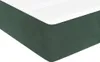 A close-up view of a mattress with a dark green velvet base and a white quilted top. Produktbild-Vorschau
