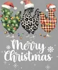 Merry Christmas Hühner Huhn Kariert Karo - Weihnachten Produktbild-Vorschau 3