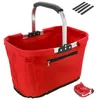 Einkaufskorb faltbar rot Aluminium Polyester 600D Produktbild-Vorschau 1