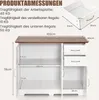 COSTWAY Sideboard Küchenschrank Weiß, Kücheninsel mit Produktbild-Vorschau 6