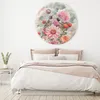Leinwandbild rund Kolorowe kwiaty i ptaki 60x60 Feeby Bunt Produktbild-Vorschau 3