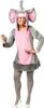 O1027-42-44 grau-rosa Damen Elefanten Kleid Gr.42-44 Produktbild-Vorschau 1