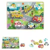 Tooky Toy Puzzle en bois Montessori Véhicules Voitures Voir les images du produit 3
