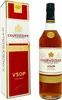 A bottle of Courvoisier VSOP Cognac and its packaging are displayed side-by-side against a white background. Produktbild-Vorschau