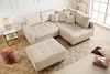 Elegante Wohnlandschaft KENT 220cm champagner beige Samt Produktbild-Vorschau 5