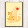 Mr. & Mrs. Panda Bild Fuchs Mama DIN A3 - Gelb Pastell - Produktbild-Vorschau 2