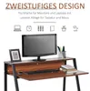 HOMCOM Schreibtisch Computertisch Bürotisch Arbeitstisch Produktbild-Vorschau 4
