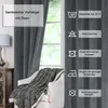 Verdunkelungsvorhang Samt weich 140x145 cm Anthrazit Ösen Produktbild-Vorschau 2