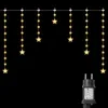 LED Lichtervorhang Sterne Weihnachtsbeleuchtung Warmweiß Produktbild-Vorschau 2