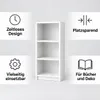 Regal Weiß 113 cm – Schmales Bücherregal mit 3 Fächern für Produktbild-Vorschau 5