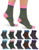 OCERA 10 Paar Damen Socken mit buntem Streifen-Muster - Gr. Produktbild-Vorschau 5