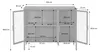 sweeek - Industrielles Sideboard aus Metall und gehärtetem Produktbild-Vorschau 5