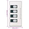 Porte d'ingresso vidaXL bianche 100x200 cm in alluminio e Anteprima dell’immagine prodotto 8