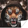 MuchoWow® Poster Tiger - Kleidung - Blau 100x100 cm - Produktbild-Vorschau 1