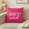 Huuraa Kissen Bünde verliebt 40x40cm mit Füllung Fuchsia Produktbild-Vorschau 2