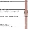 Damen Spalt Leder Gürtel 30mm Sommer Farben Silberne Produktbild-Vorschau 5