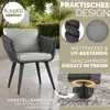 tillvex® Gartenstuhl 6er Set Wetterfest mit Armlehne | Produktbild-Vorschau 7
