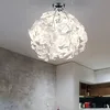 Deckenleuchte, Metall, Blätter-Design, Chrom, weiß, H 58 cm Produktbild-Vorschau 7