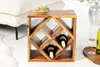 Massivholz Weinregal CUBUS 40cm braun Sheesham stone finish Produktbild-Vorschau 4