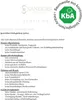 A certificate detailing the controlled biological cultivation of cotton, with a logo and text. Produktbild-Vorschau