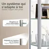 K-Möbel Vitrine en verre debout en alu / argent (176x67x33 Voir les images du produit 5