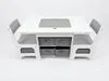Conjunto de mesa y 2 sillas 3 en 1, color gris, con Vista previa de la imagen del producto 3