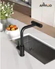 Schwarz Wasserhahn Küche Wasserfall Hochdruck Armatur 3 Produktbild-Vorschau 5