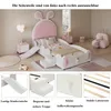 A children's bed with a bunny theme, shown with various features highlighted in separate panels. Anteprima dell’immagine prodotto