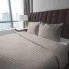 Satin Bettwäsche 160x200 Glatt mit Premium Streifen Beige Produktbild-Vorschau 14