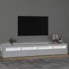 vidaXL Armoire TV avec lampes LED blanc 240x35x40 cm Voir les images du produit 3