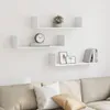 vidaXL Wandregale 3 Stk. Weiß 80x18x18 cm Holzwerkstoff Produktbild-Vorschau 2