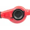 A close-up view of a red leaf blower, focusing on the motor housing and fan intake. Produktbild-Vorschau