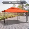 Outsunny vervangend dak voor metalen tuinpaviljoen 3x4, Productafbeelding-voorbeeld 2