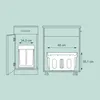 Relaxdays Cestino da incasso, 3 scomparti, 15 l e 8 l, L x Anteprima dell’immagine prodotto 6