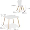 Relaxdays Kindersitzgruppe, 3-tlg., Kindertisch mit 2 Produktbild-Vorschau 4